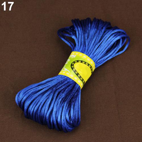 20M Nylon Braiding String Chinese Knot Cord Rattail Satin Braided String Jewelry findings Beading Rope for DIY crafts: Royal Blue