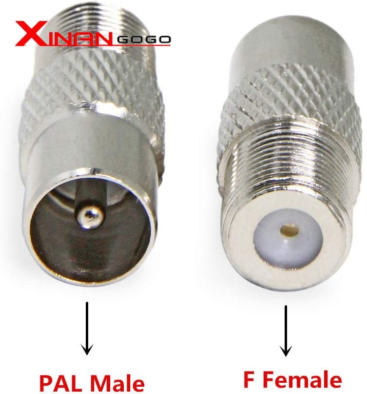 Connecteur coaxial d'antenne TV femelle vers RF mâle, prise rapide STB, soleil de chute, 2 pièces, 5 pièces, 10 pièces