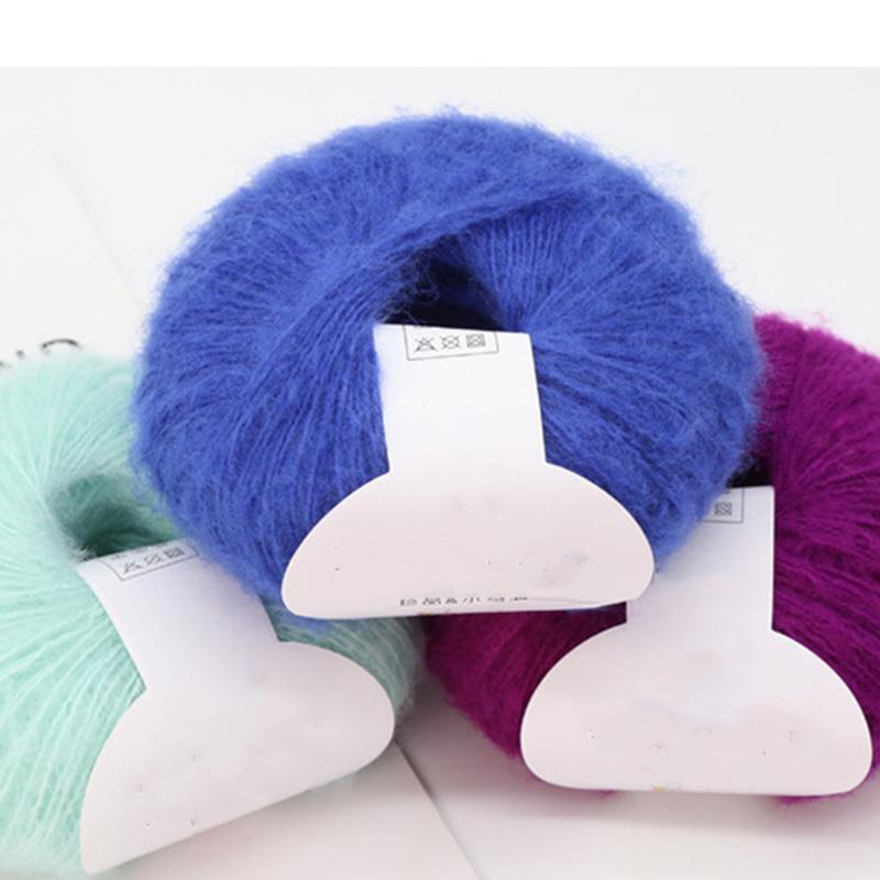 Hilo de Mohair, hilo de bola, hilo fino, suéter para bebés y niños, bufanda, chal, cableado, ganchillo, bolsa de Material tejido DIY