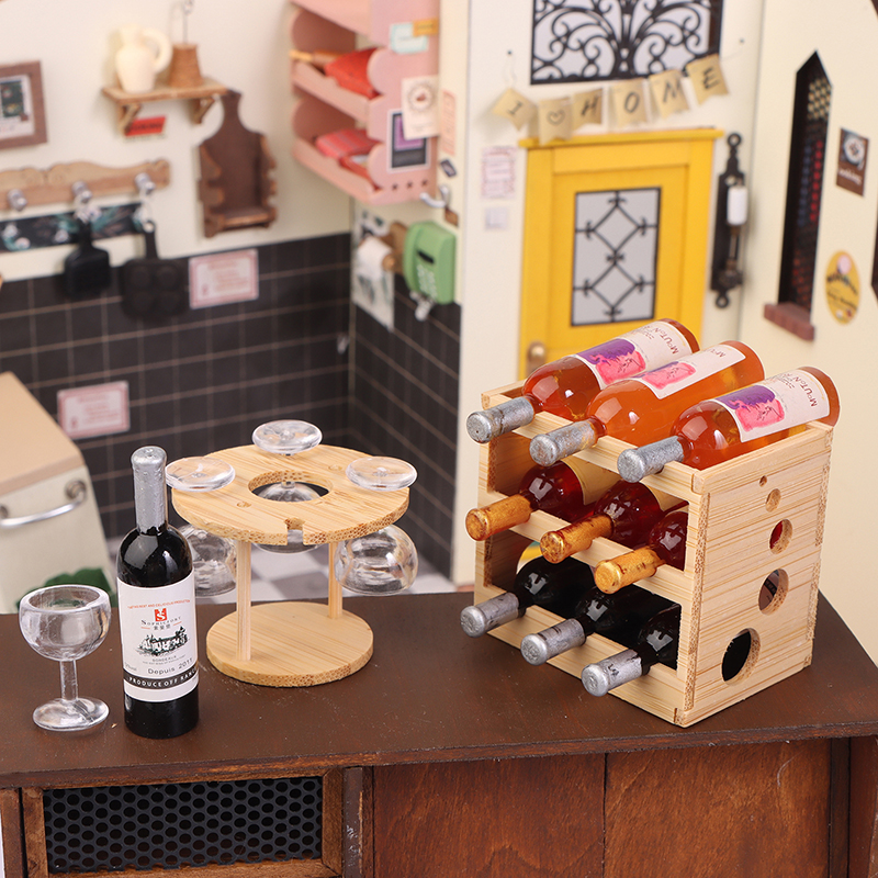 Puppenhaus Miniatur Mini Weinglas Gestell Kelch einstellen Modell Wohnmöbel Dekor Spielzeug Puppenhaus Zubehör