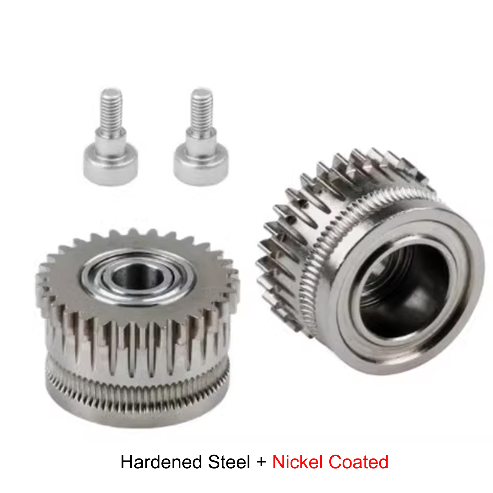 Upgrade K1 K1C K1 Max Extruder Gear All Metal Driver Gear for Creality Ender-3 V3 Plus Extruder Nickel DLC Coated Hardened Steel: Silver