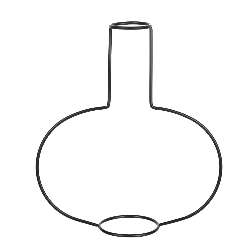 8 Types Nordic Style Iron Line Flower Vase Simple Metal Plant Holder DIY Iron Vase Ornaments Table Iron Vase Rack Home Decor: 3