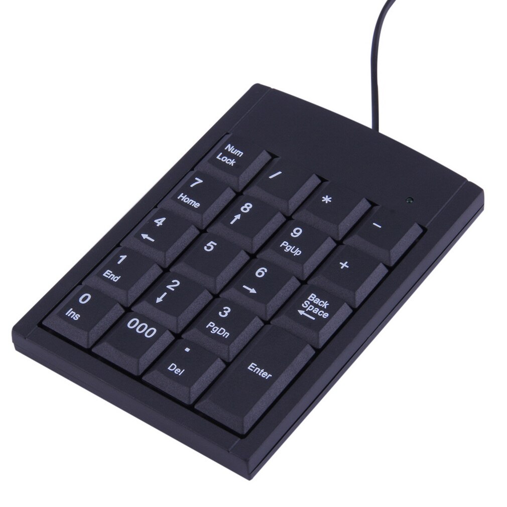 1pc mini usb bekabelde numerieke toetsenbord adapter 19 toetsen voor laptop pc zwart nieuwste