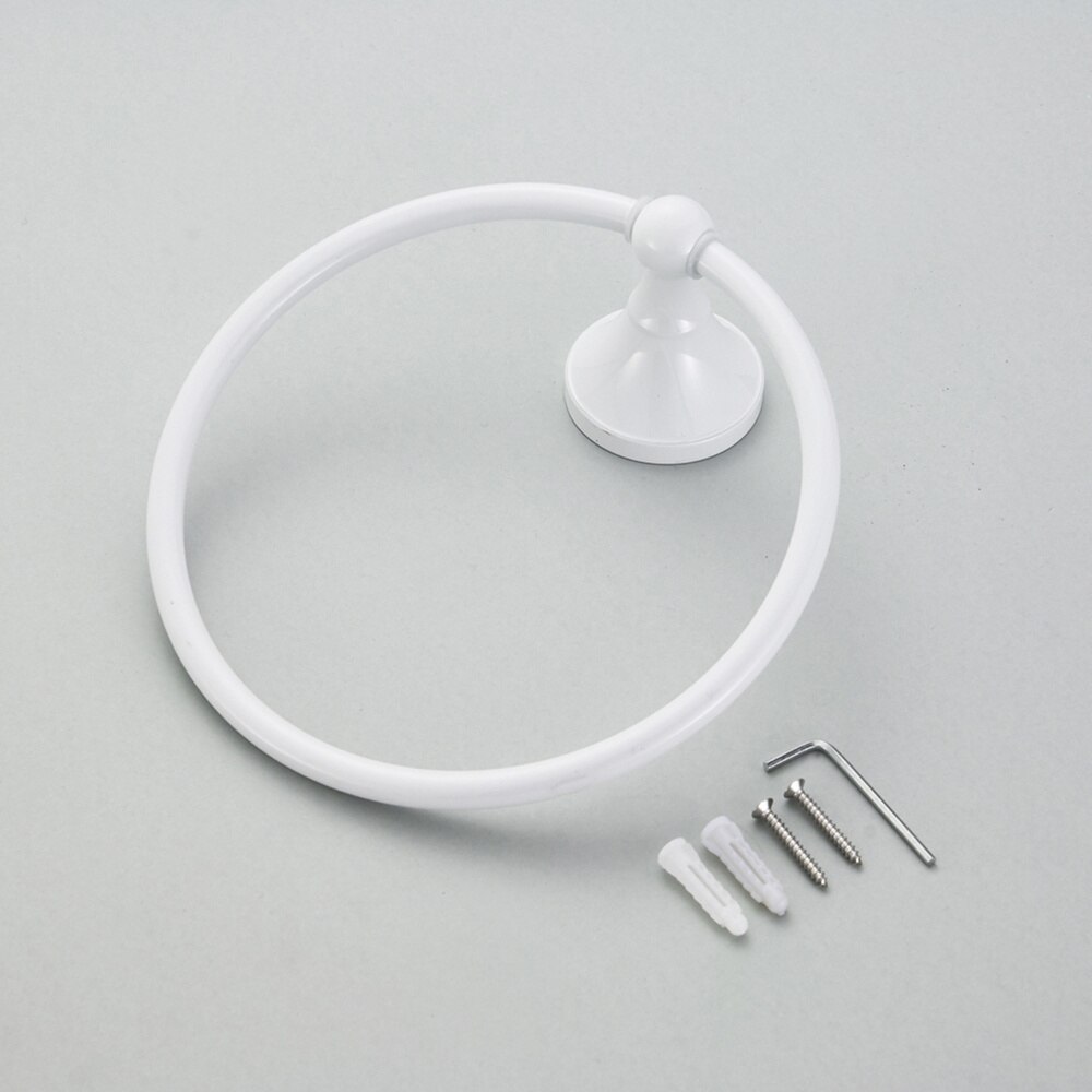 1pc handdoekringen aan de muur gemonteerd wit hangend huishoudelijk handdoekrek handdoekhouder handdoekhouder voor toilet keuken badkamer