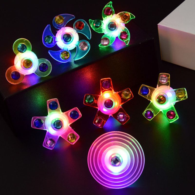 Neue Leucht Ringe Kleine Spielzeug Kinder Finger Tipto Fingertip Gyro Spirale Drehen Kinder Ring Armband Preise