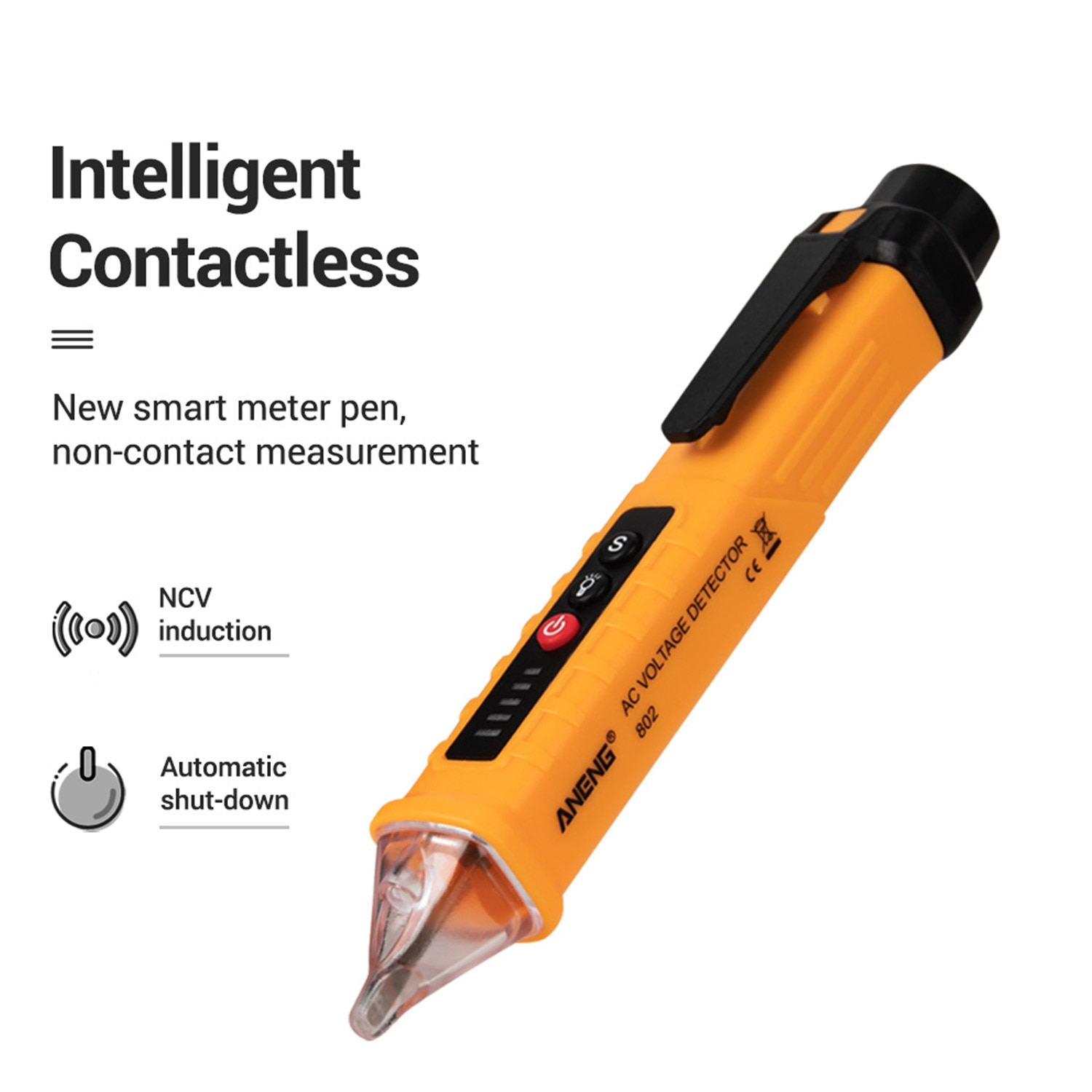 Aneng Non-Contact Ac Spanningstester Pen 12 V-1000 V Outlet Elektrische Spanning Indiacator Checker Meter Socket voltage Detector VD802