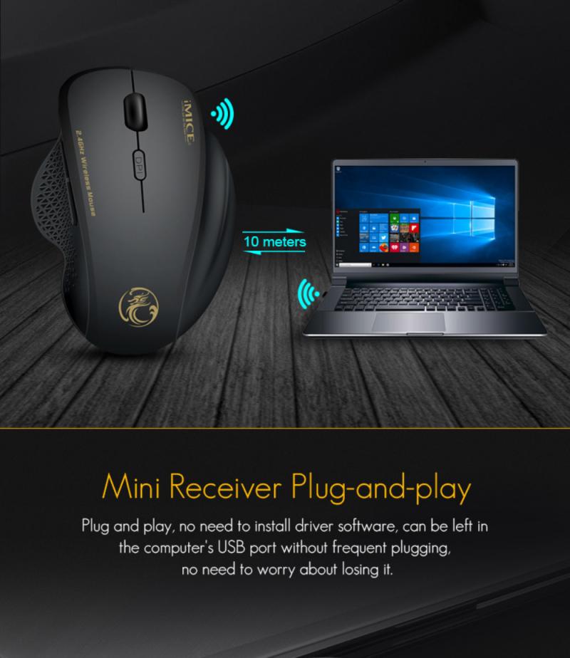 Wireless Mouse Gamer Computer Mouse Wireless Gaming Mouse Ergonomic Mause 6 Buttons USB Optical Game Mice For Laptop PC Computer