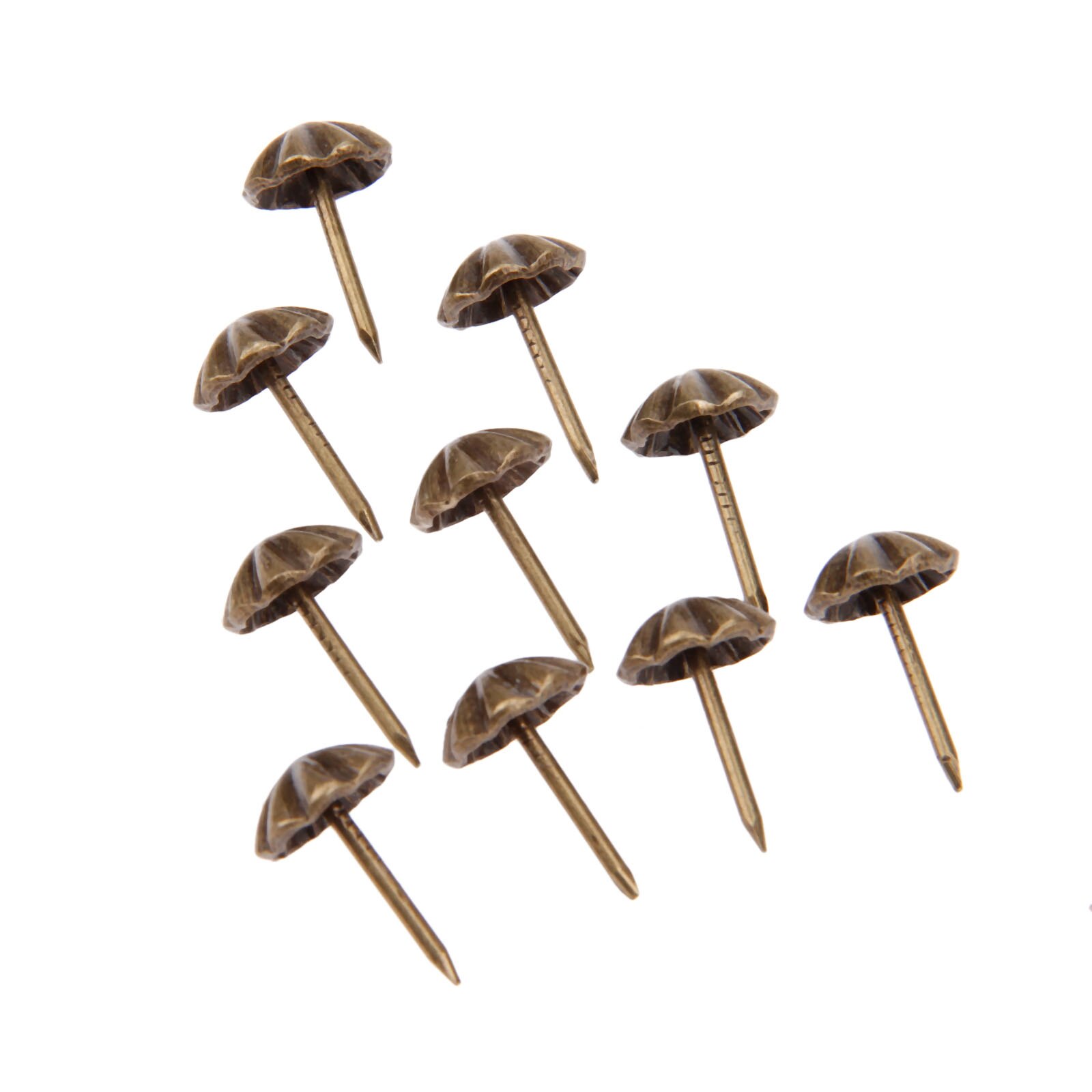 Clavos de tapicería de Bronce Antiguo, caja de de joyería de hierro, tachuelas de tapicería decorativa, Perno para muebles, 11*17mm, 100 Uds.