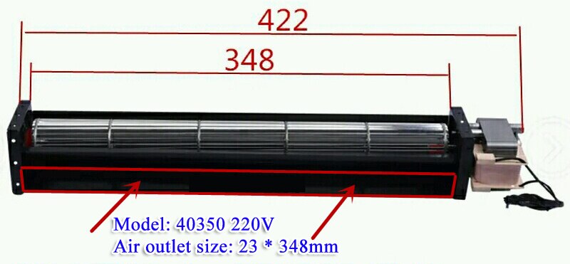 40350 40420 AC220V Extended cross flow fan air blower with large air volume and low noise