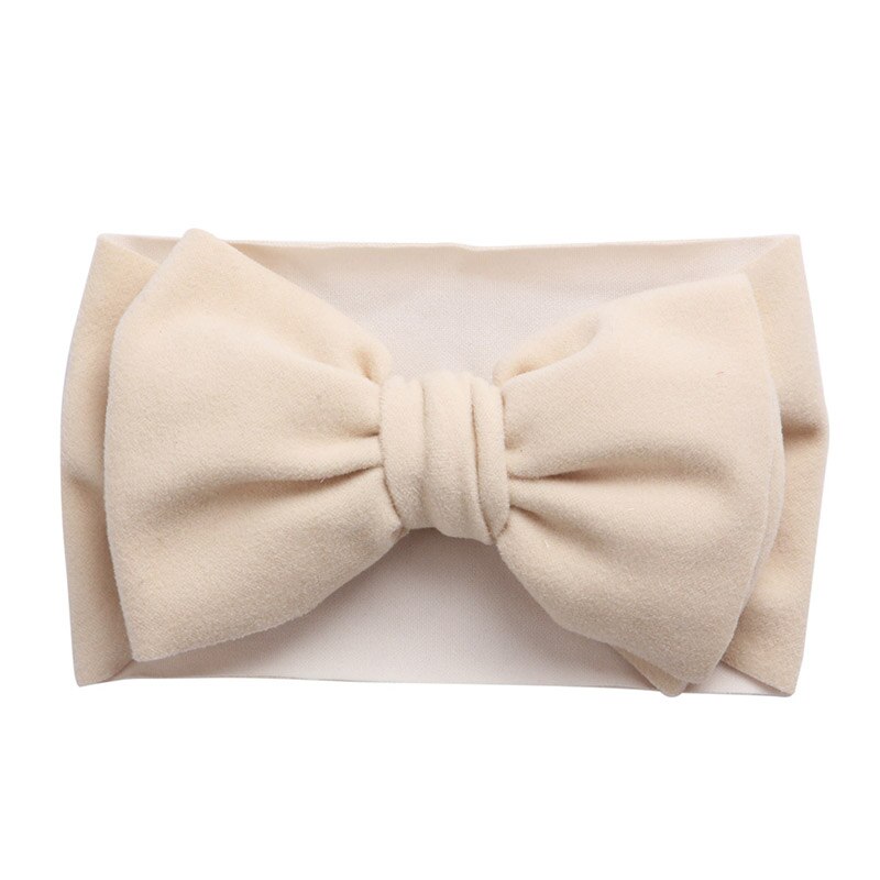 Spring Soft Baby Hat Big Bowknot Baby Girls Hat Turban Solid Color Infant Toddler Kids Hat Children Cap Beanies: style 3 01 headband