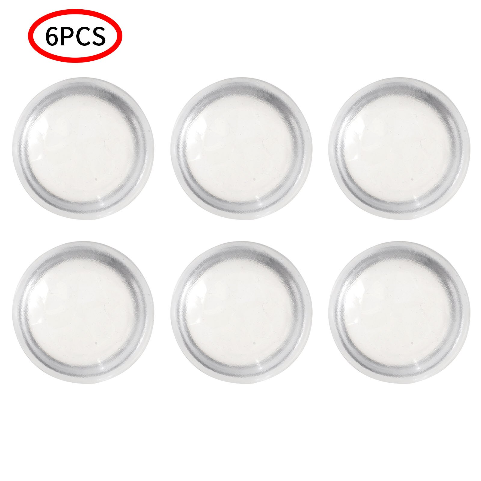 6 Stuks Ronde Rubber Bumpers Deur Muur Protector Zelfklevende Deurgrepen Stopper Shock Pads Keukenkastje Handvat Guard Bumper: Default Title