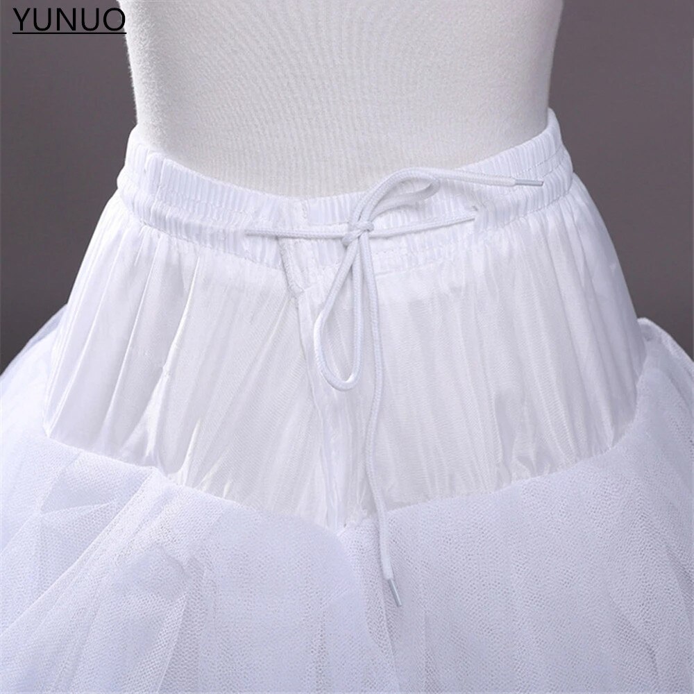 Yunuo Wit 8 Lagen Tulle Wedding Petticoat Crinoline Slip Onderrok Voor Een Lijn Prom Jurk Bruidsjurk Op Voorraad