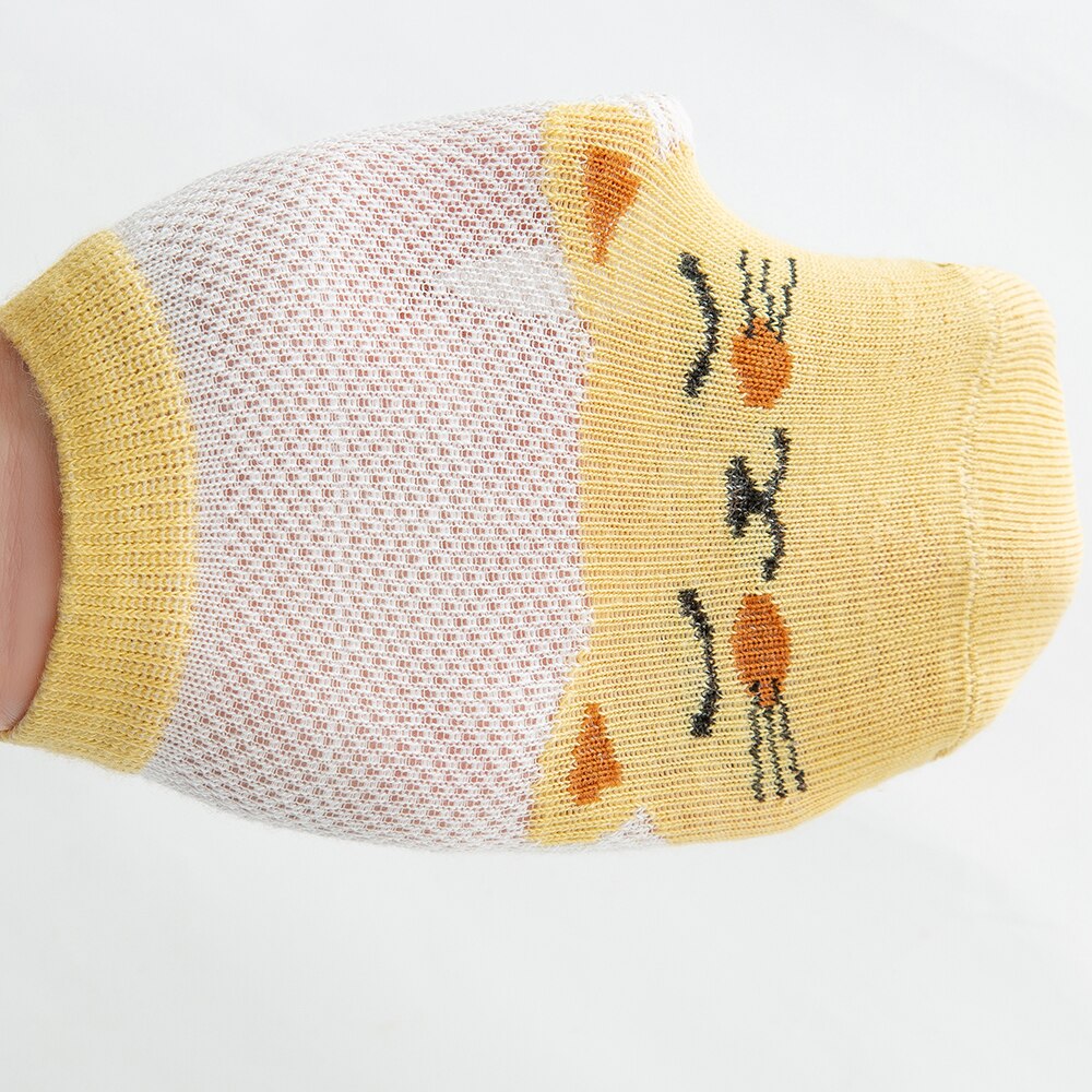 5 Paare/los 0-2Y Baby Socken Sommer Baumwolle 3D Karikatur Ebene freundlicher Socken Mädchen Gittergewebe Nette Neugeborene Junge Kleinkind Socken Baby