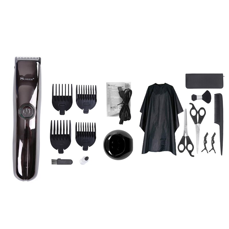 hair clipper rechargeable trimmer lithium battery Titanium alloy blade cutter adjustable comb Fine-tuning 110-240V: 07