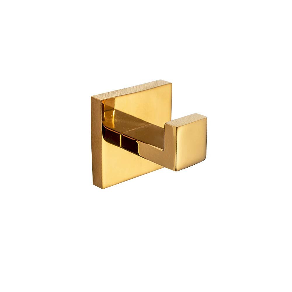 Gold Polish Bathroom Accessories Set Stainless Steel Towel Bar Towel Ring Hook ,Wall-mounted Bathroom Accessories Set: hook