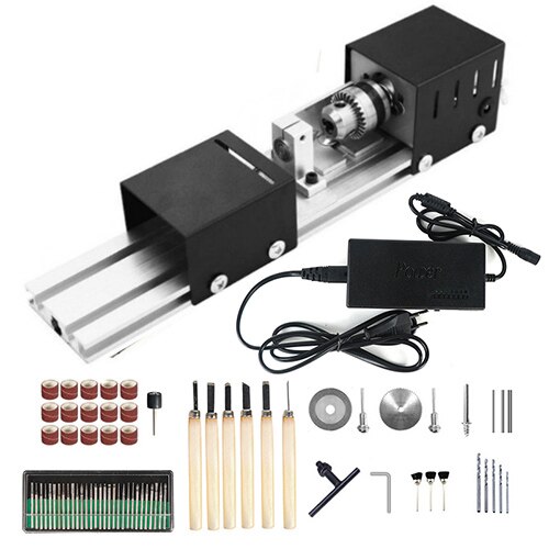 Lathe Machine Turning Lathe Woodworking DIY Wood Lathe Milling Machine Mini Lathe Buddha Pearl Grinding Polishing Beads: Set2