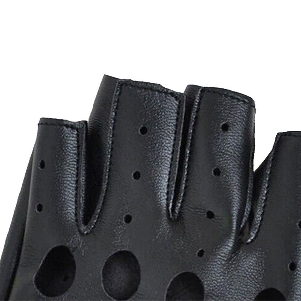 1 paar Motorrad Finger Handschuhe Faux Leder Handschuhe Fitness Fingerlose Handschuhe Halbe Finger Handschuhe Fahrrad Fahren Handschuhe