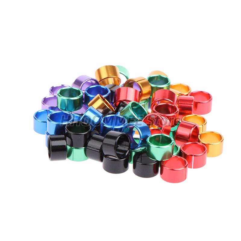 Anillos de aluminio para pájaros de 8mm y 8mm, anillos de 6 colores para animales domésticos, anillos de silicona para entrenamiento de vuelo al aire libre, anillo de identificación para pata