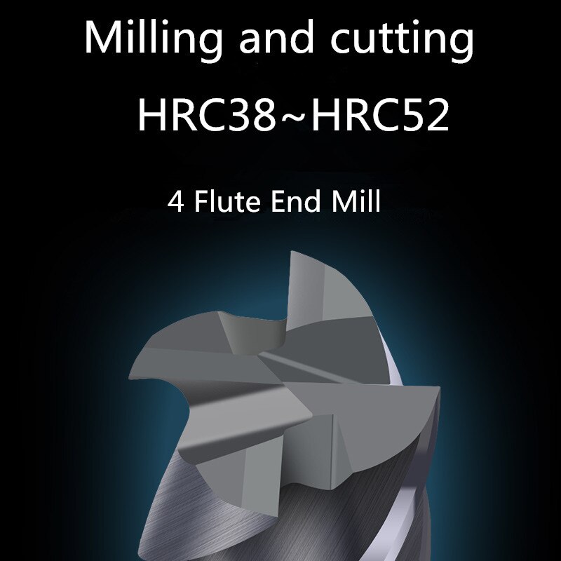 1 pces endmill hrc55 4 flauta cnc fraise 2mm 3mm 4mm 6mm 8mm 10mm carboneto end mill liga metal cortador de aço tungstênio fresa