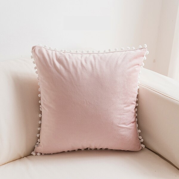 Pinkki koristetyyny samettisohva koristelu tyyny prinsessahuone romanttinen tyyny vyötärö tyyny kodin koristetyyny: C / 60 x 60cm