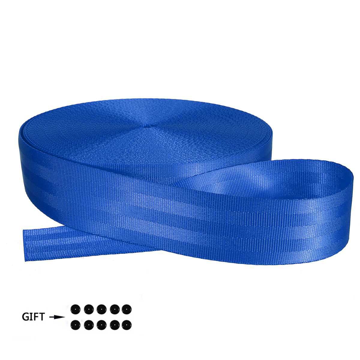 50Mm Blauw 3M-30M Diy Auto Seat Gordel Auto Gemodificeerde Gecertificeerd Kind Veiligheidsgordel Auto accessoires Swing Riem Rugzak Riem