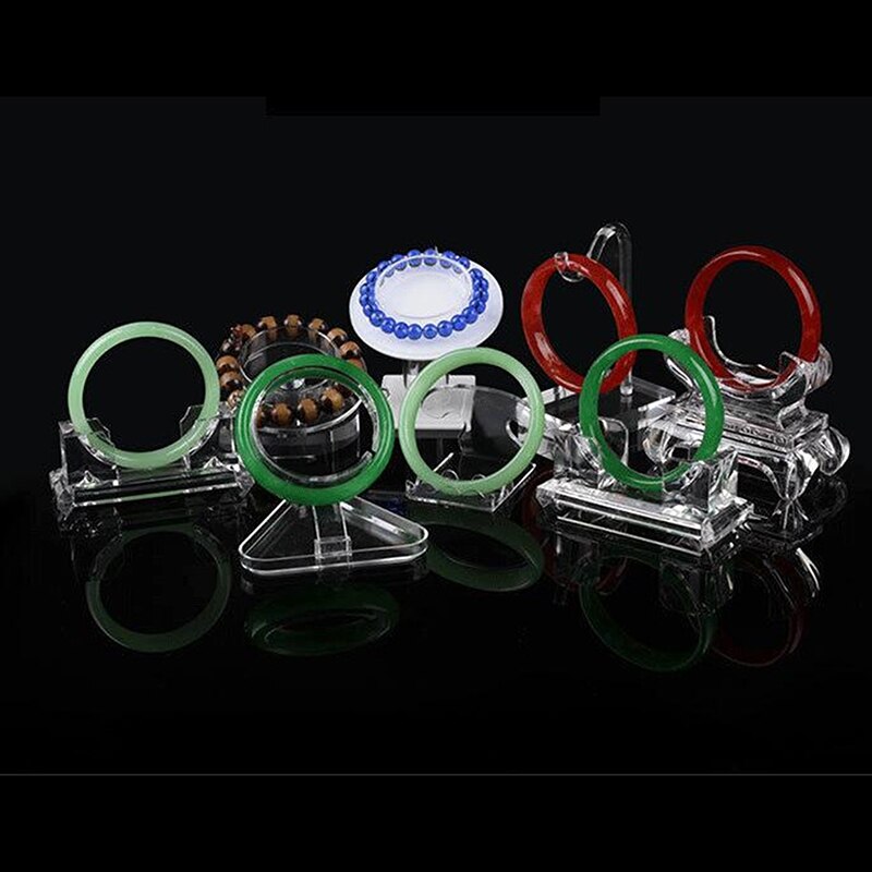 Acrylic Bracelet Jewelry Wrist Watch Display Rack Holder Show Case Stand Tool Clear Plastic Display