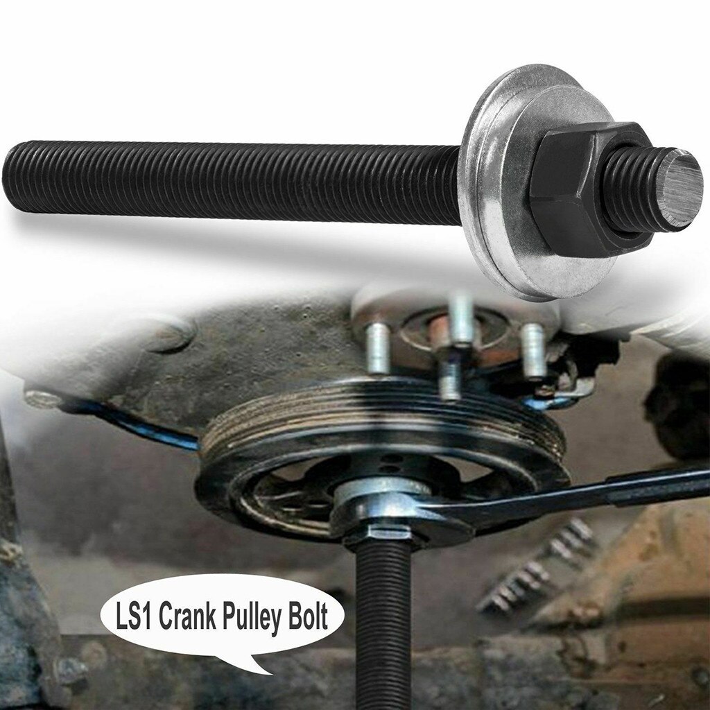 Threaded Rod L S Crank Pull-ey Installer Harmonic Balancer Tool LS1 Installation Crankshaft Great Rust Resistance Long-Lasting