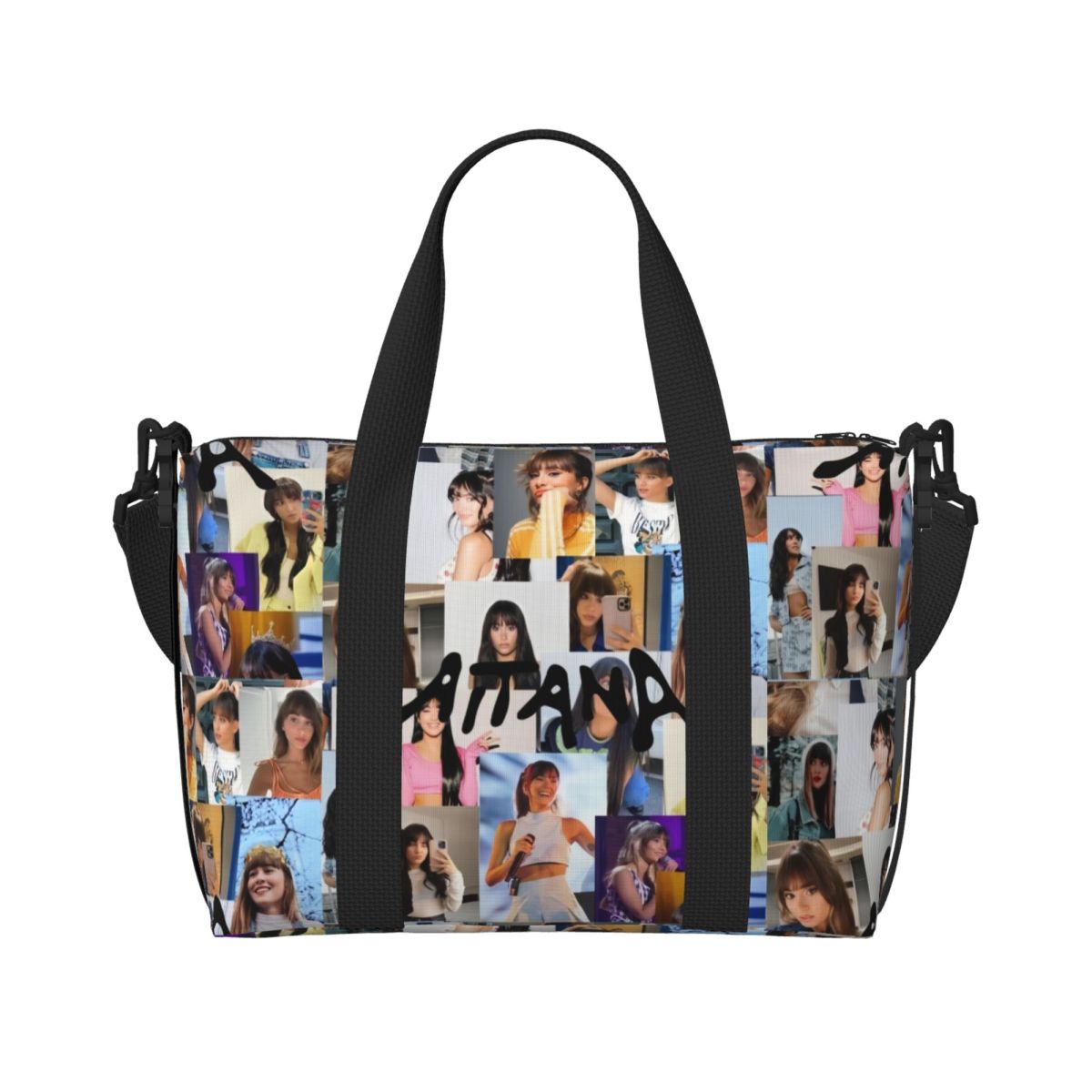 Brugerdefineret skønhed aitanas tote taske til kvinder stor kapacitet spansk sanger gym strand rejsetasker: Multi