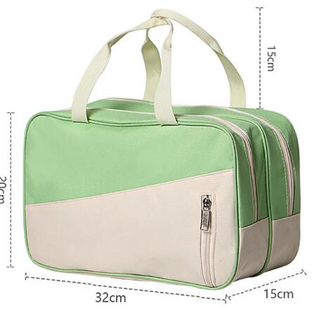 Unisex svømmetaske combo tør våd håndtaske tote vandtæt strand badedragt opbevaring skulder sportstasker: Grøn hvid
