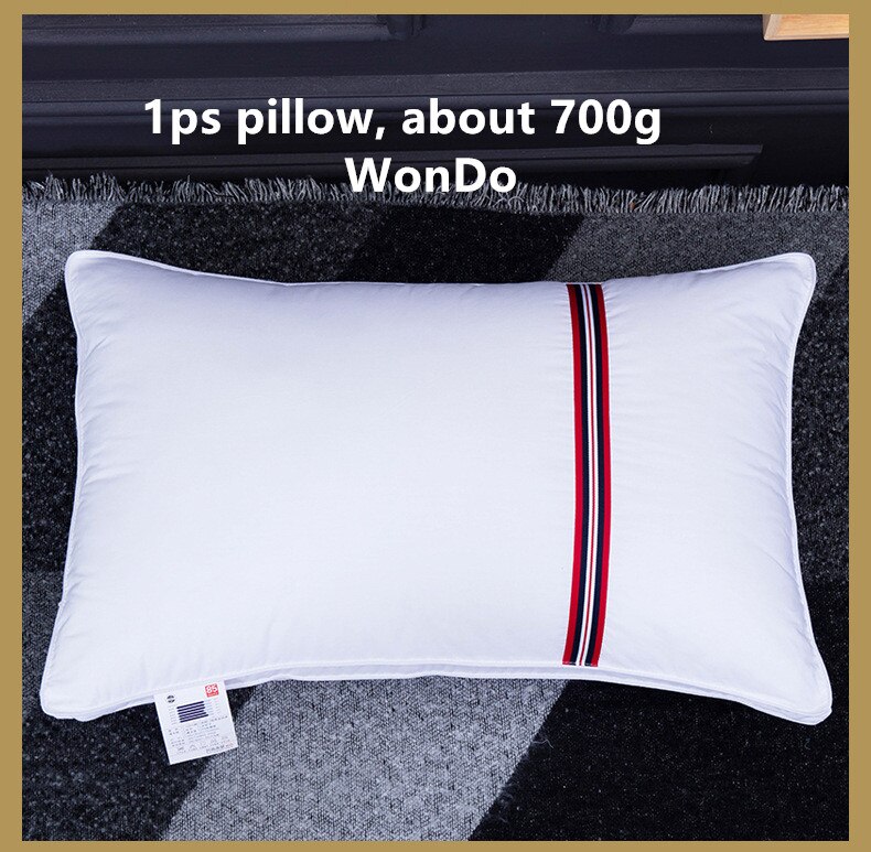Almohada de seda de plumón estándar para Hotel, de , lavable, Super 7 estrellas, 1 Uds.: 1