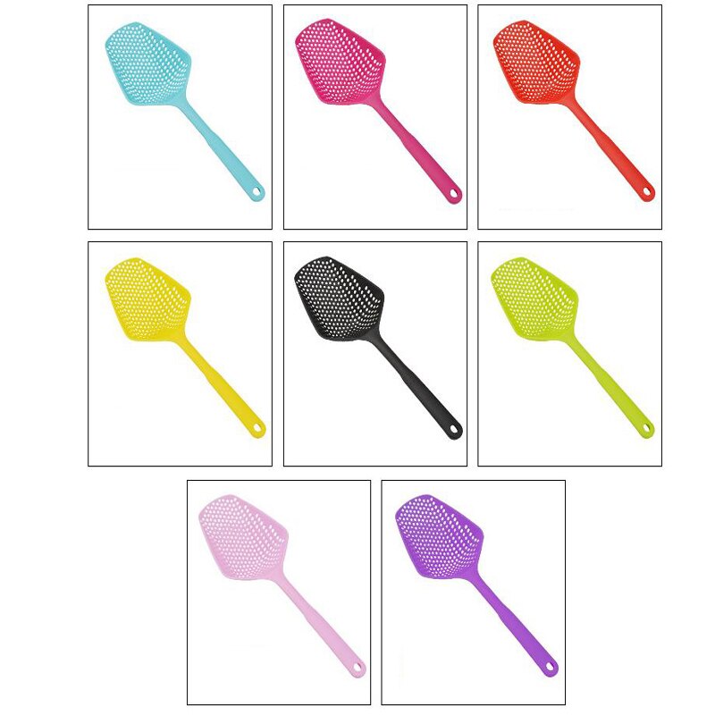 Organboo 1pc nylon + plastfilter vatten skopa dräneringsspade is spade fiske durkslag kichen gadget tillbehör