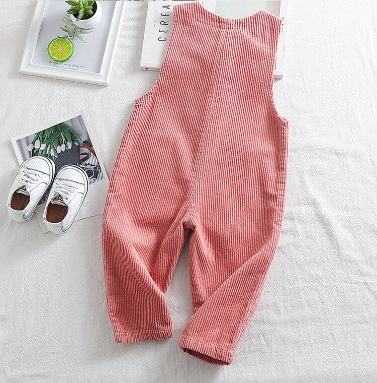 Barnoverall höst barnkläder baby manchester overall koreansk stil flickoverall jumpsuit byxor 2-6y