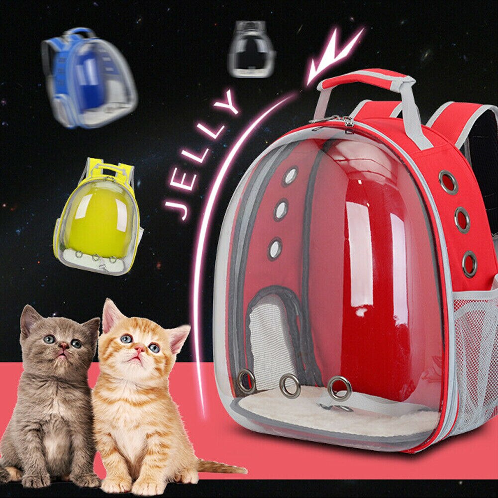 Haustier-Tragerucksack Mit Blasenfenster – Astronauten-Design, Atmungsaktiv, Bis 10 Kg