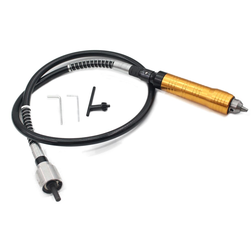 Extension de Tube d'arbre Flexible avec mandrin de perçage de 0.3 à 6.5mm pour meuleuse Dremel, perceuse à main, outils rotatifs électriques: Or