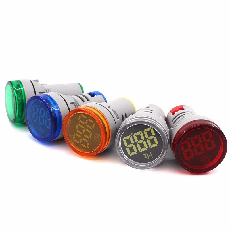 22mm led ac digital display frekvens tabel hertz meter voltmeter indikatorlys signal lampe båd advarselslys rækkevidde 0-99hz