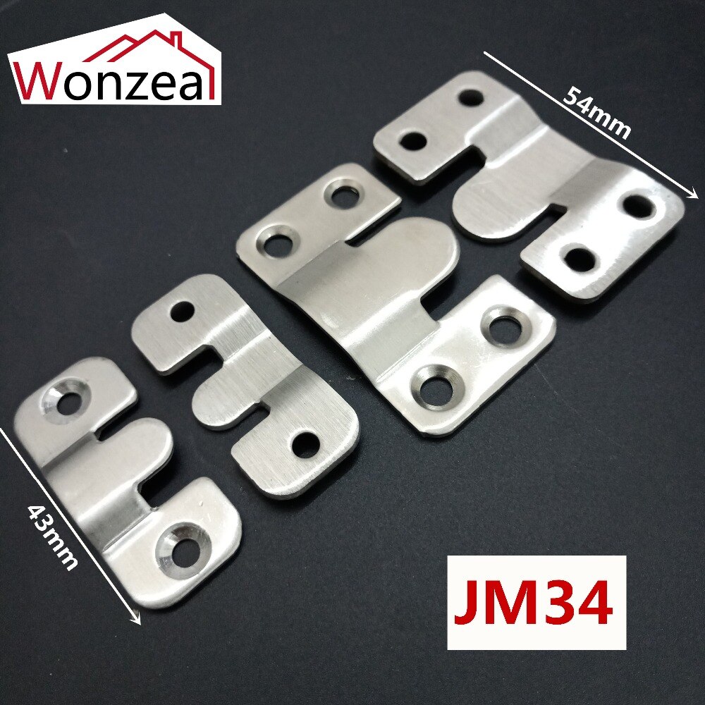 2pcs/lot furniture connecting piece hanging buckle hanging hook stainless steel/Iron brackets mirror frame insert fittings