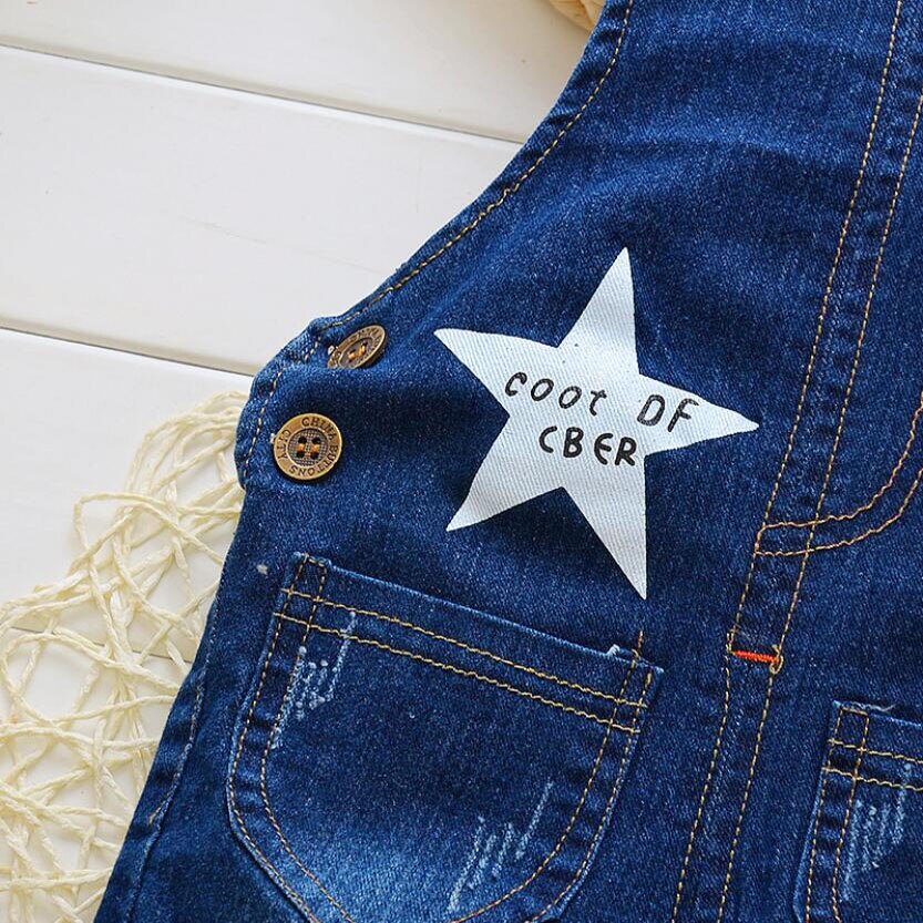 Girls Denim Overalls Spring autumn cotton long trousers Kids suspender jeans Solid Girls Casual jeans short 1-3T baby boys pants