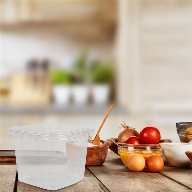 50pcs Transparent Cake Box Cake Container Box Dessert Storage Box with Lid