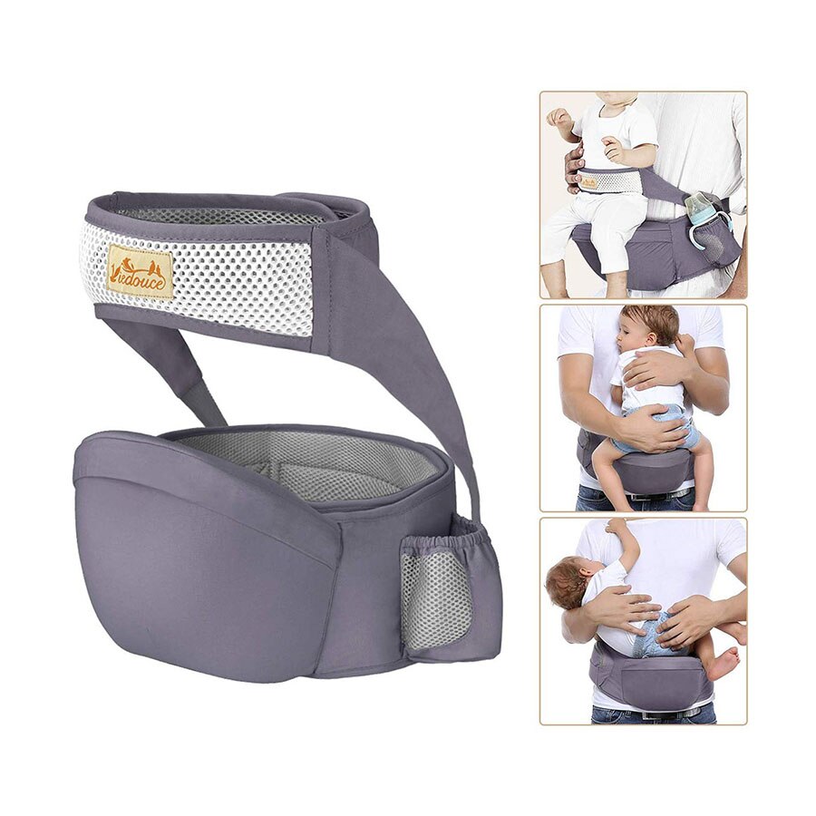 Viedouce-porte-bébé ergonomique face avant pour bébé, siège hanche, tabouret taille, poupée de bébé, porte-plaques pour nourrissons: dark grey