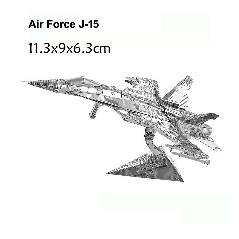 Fighter 3D Metal Puzzle AH-64 Apache KA-50 Helicopter UFO SU-34 RAH-66 model KITS Assemble Jigsaw Puzzle Toys For Children: 191-J15