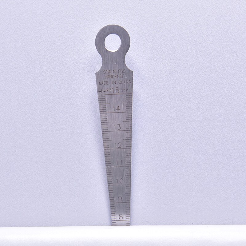 1pc Double Side1-15mm Stainless Steel Taper Gauge Feeler Gap Hole Measuring Tool Wedge Feeler Hole Gap Taper Aperture Scale