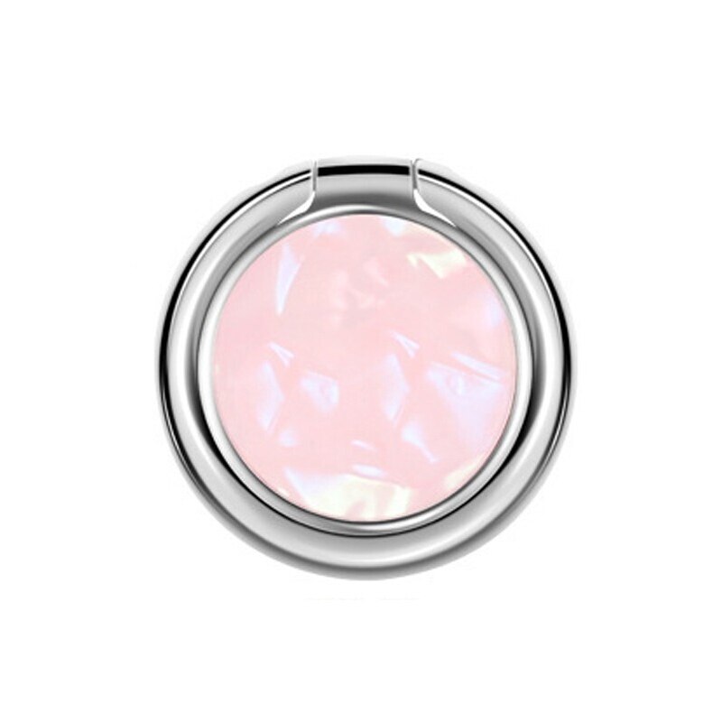 Round Metal Finger Ring Smartphone Stand Holder Universal Mobile Phone Holder Stand For iPhone Huawei Magnetic Car Mount Bracket: Pink