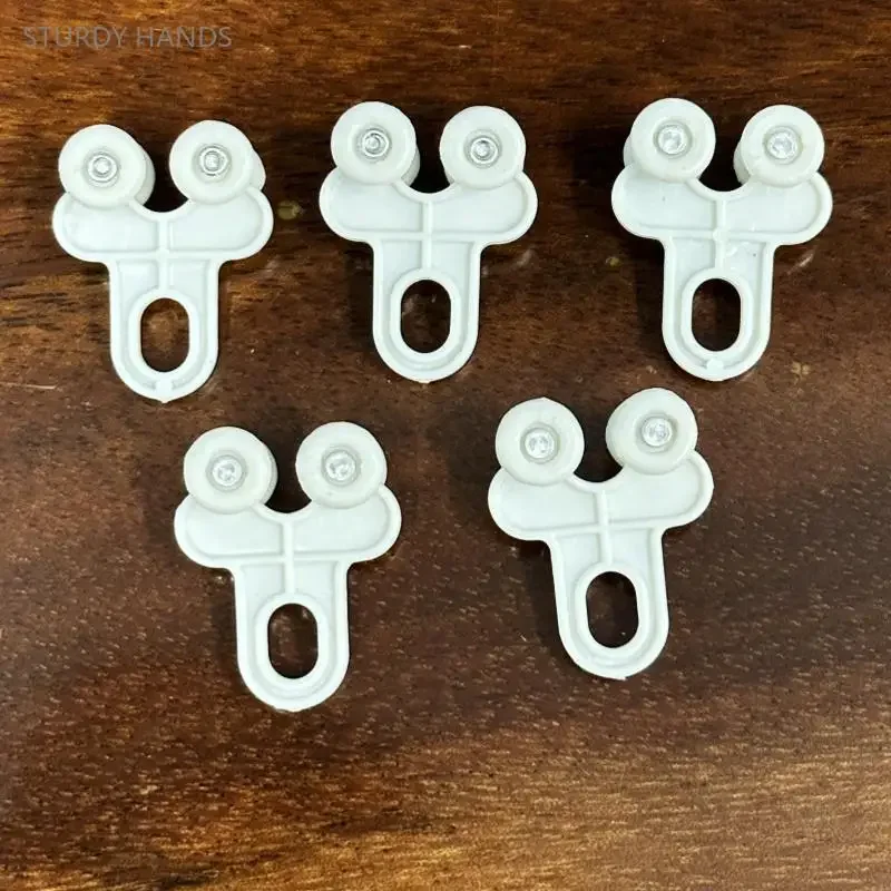 Polia de plástico nano silenciosa para cortina, 80 peças, antiquado, quatro rodas, gancho de roda, acessórios de decoração de janela
