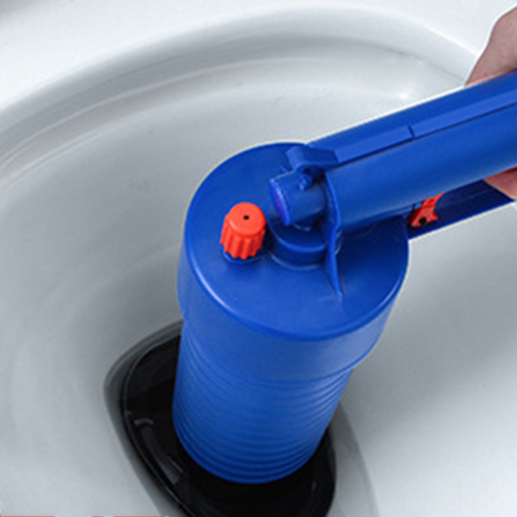 Ontstopper pijpreiniging hogedrukpomp toiletontstopper gereedschap met 4 adapters neutraal plastic voor wc keuken badkamer