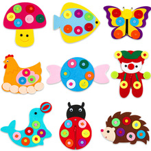 Boutons à fermeture éclair à main, enseignement manuel de la maternelle, bricolage tissu à tisser, jouets éducatifs d'apprentissage précoce pour enfants, aides Montessori