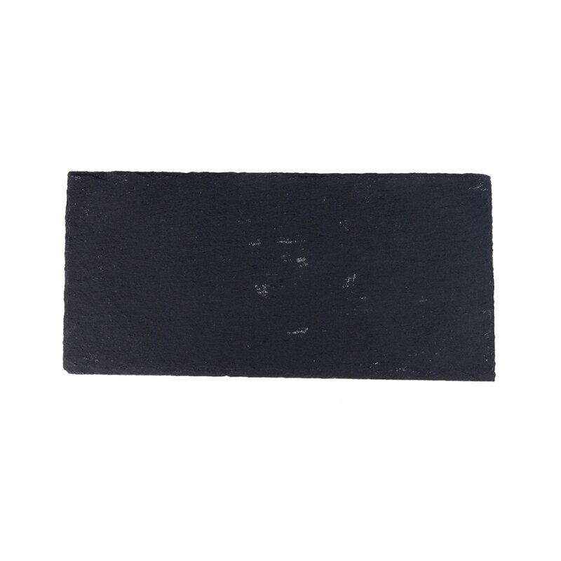 Slate Stone Coasters Rectangle Black Serving Plate For Cake Bar Kitchen Natural Edge Stone Drink Coaster