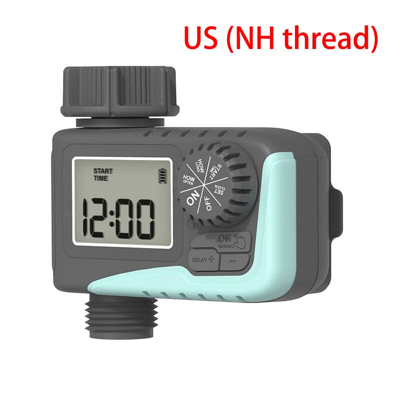 Mini Automatic Irrigation Water Timer Lcd Screen Drip Irrigation Sprinkler Controller Outdoor Garden Watering Timer Device: WHITE