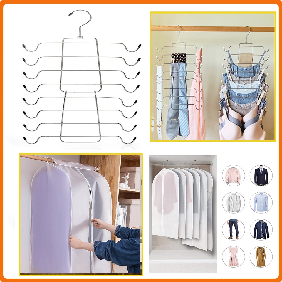 Opvouwbare hangtas meerlaagse hangers voor kledingrek metalen ondergoedhangerrek ondergoed bh-hanger opbergruimte