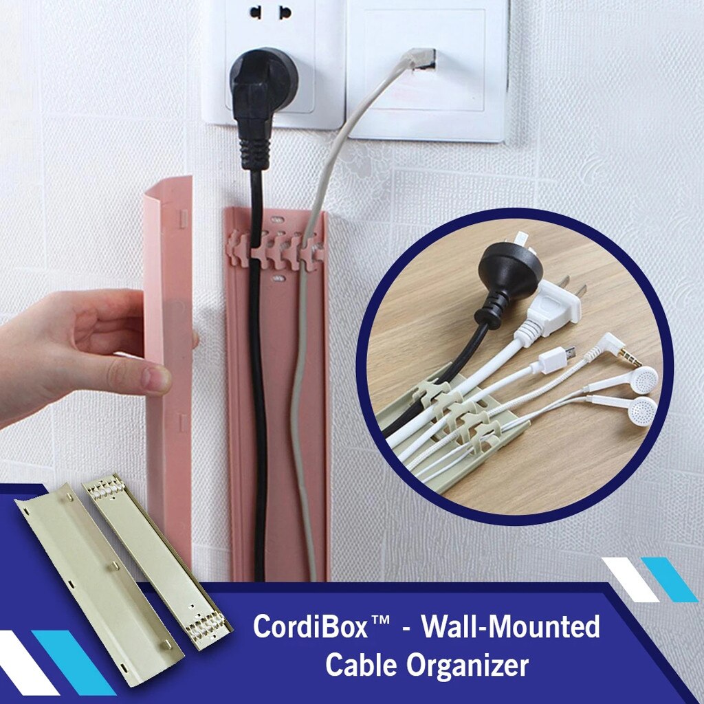 Wall-Mounted Cable Organizer Holder Wire Storage Tool Wire storage box cable organizer data cable storage organizer#30