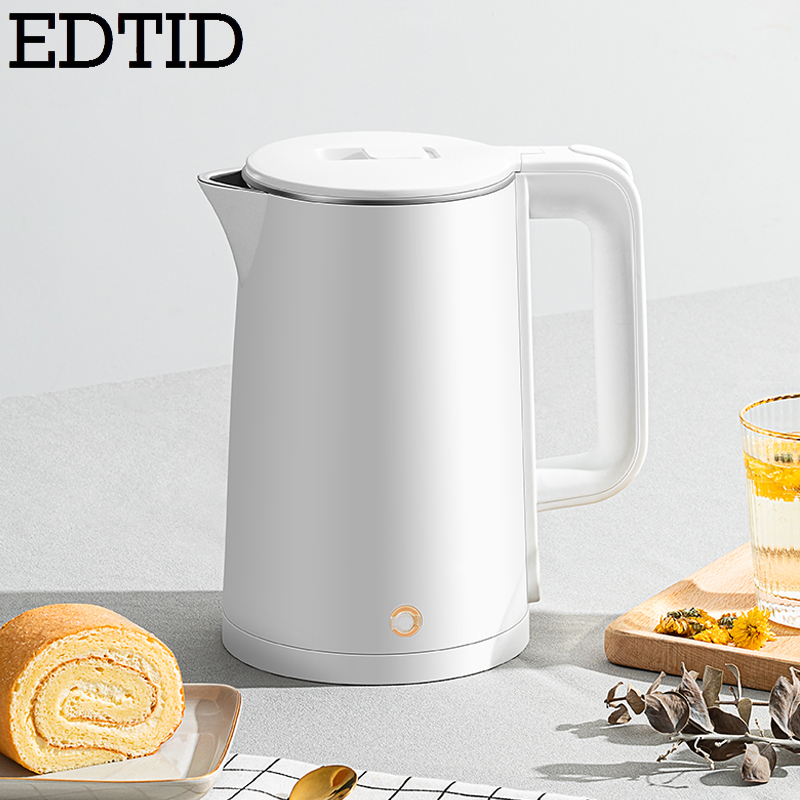 EDTID waterkoker 2L roestvrijstalen waterkoker theepot automatische uitschakeling warm houden theeketel theepot verwarming warm water kookketels